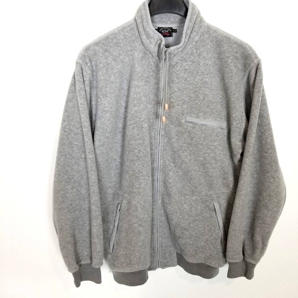 Paul & Shark Men Full Zip Jacket Sz L Gray Outdoor Athletic Casual Warm